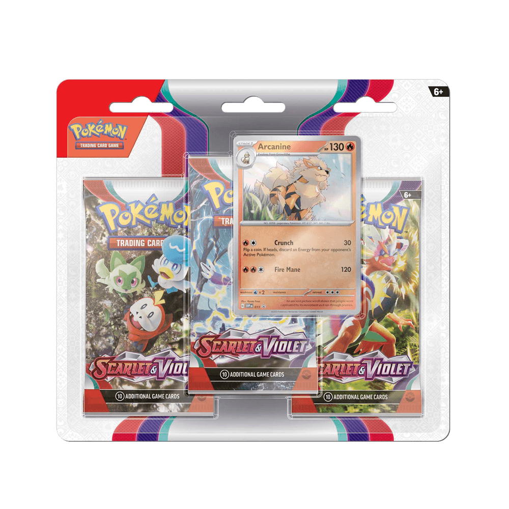 Pokémon Scarlet & Violet 3er Pack Blister Arcanin