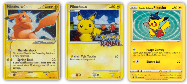 Pikachu pokemon kaarten