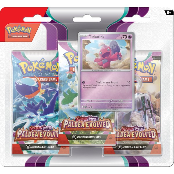 Pokemon Scarlet & Veilchen Paldea Evolved 3-Booster Blister Tinkatink pokemart