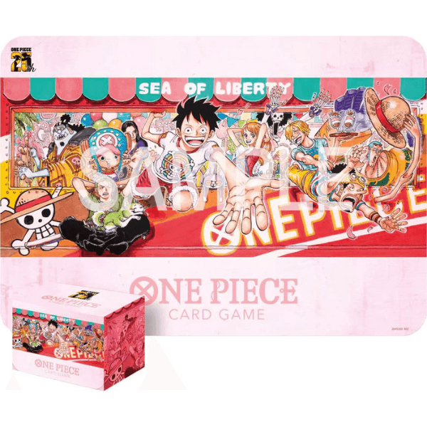 ONE PIECE CARD GAME - SPIELMATTE UND KARTENKASTENSET -25TH EDITION Pokemart