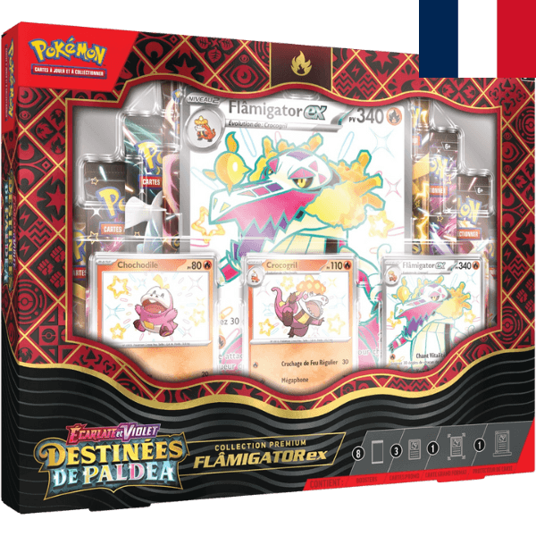 Pokemon JCC écarlate et violet Destinées de paldea Collection Premium Flâmigator ex pokemart