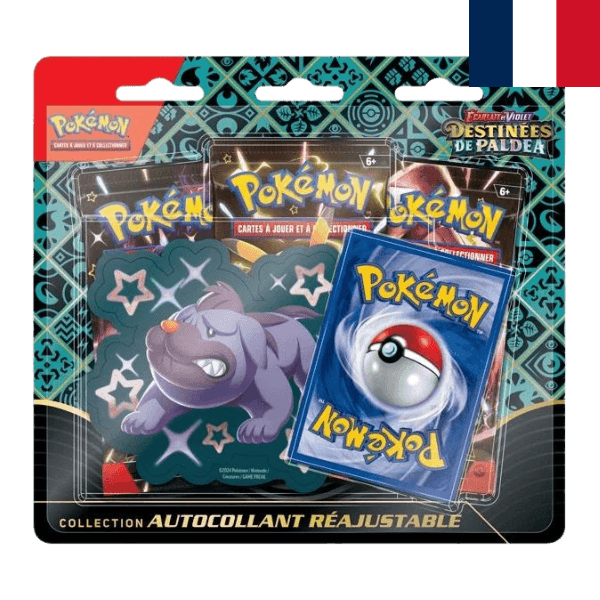 Pokémon JCC Écarlate et Violet - Destinées de Paldea Collection autocollant Réajustable Grondogue